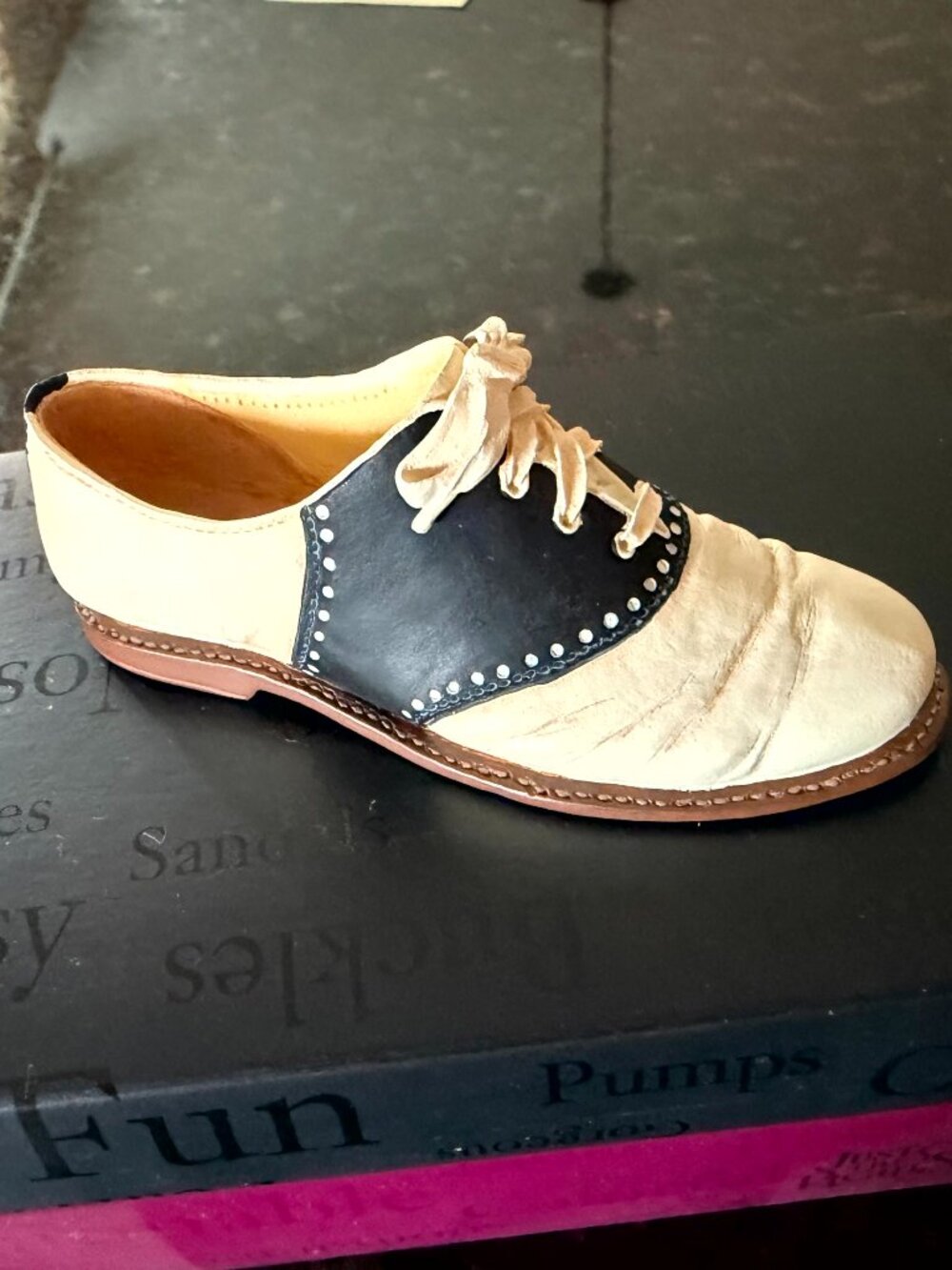 Just the Right Shoe Bobby Soxer 25143 Saddle Shoe Figurine Box